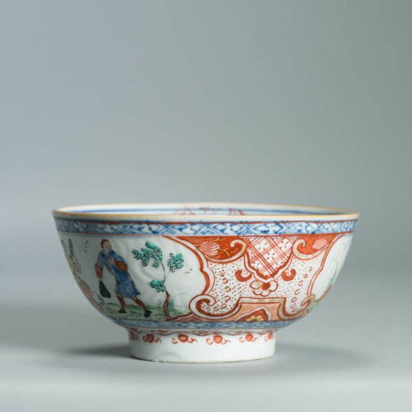1525 Antique Chinese Porcelain Blue and white Anhua Bowl with Pastoral Redecoration - Image 5