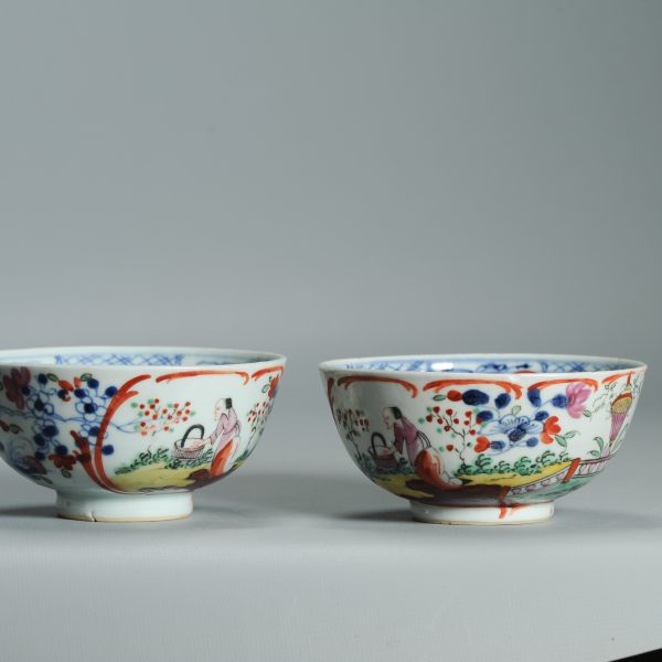 1538 & 1539 Antique Chinese Porcelain Bowl with added Dutch Decoration of Witch - Image 3