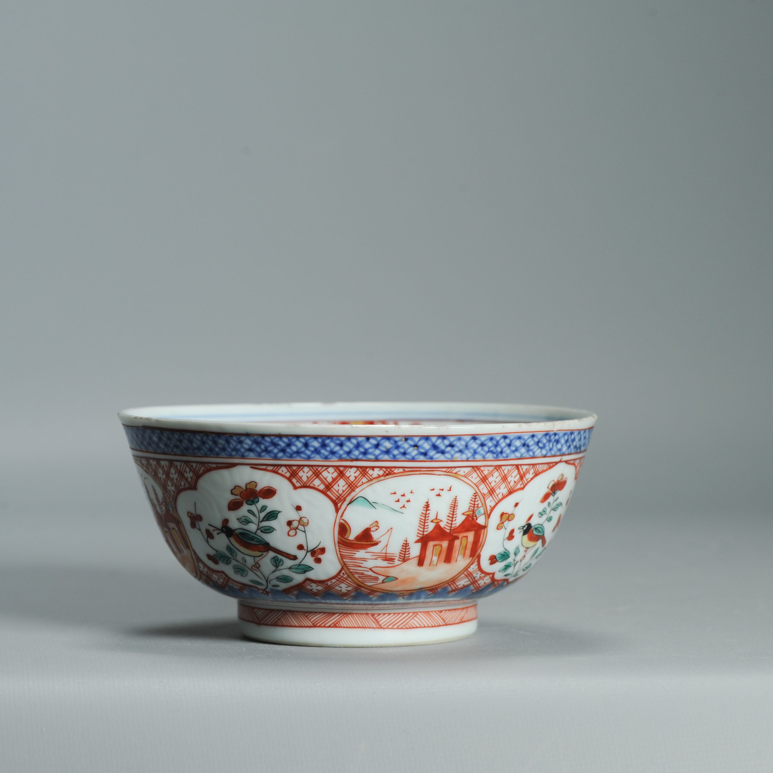 1542 Antique Chinese Porcelain Bowl with a classic design of landscape and Birds - Image 9