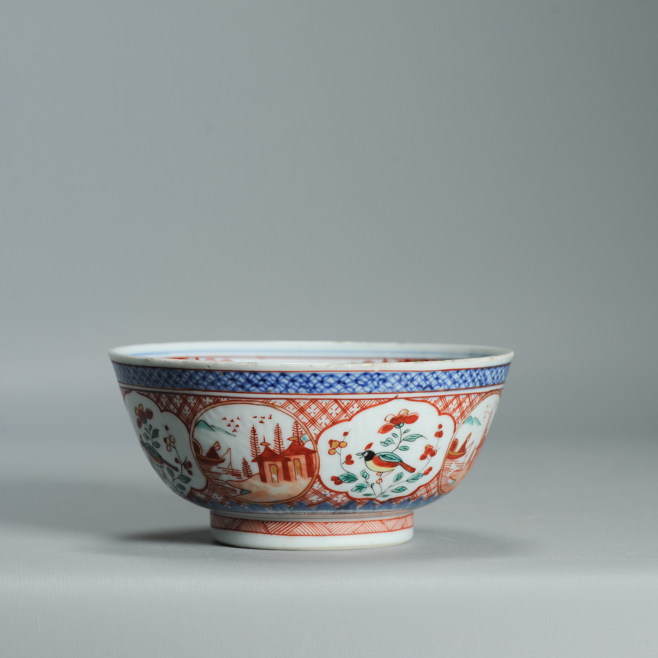 1542 Antique Chinese Porcelain Bowl with a classic design of landscape and Birds - Image 8