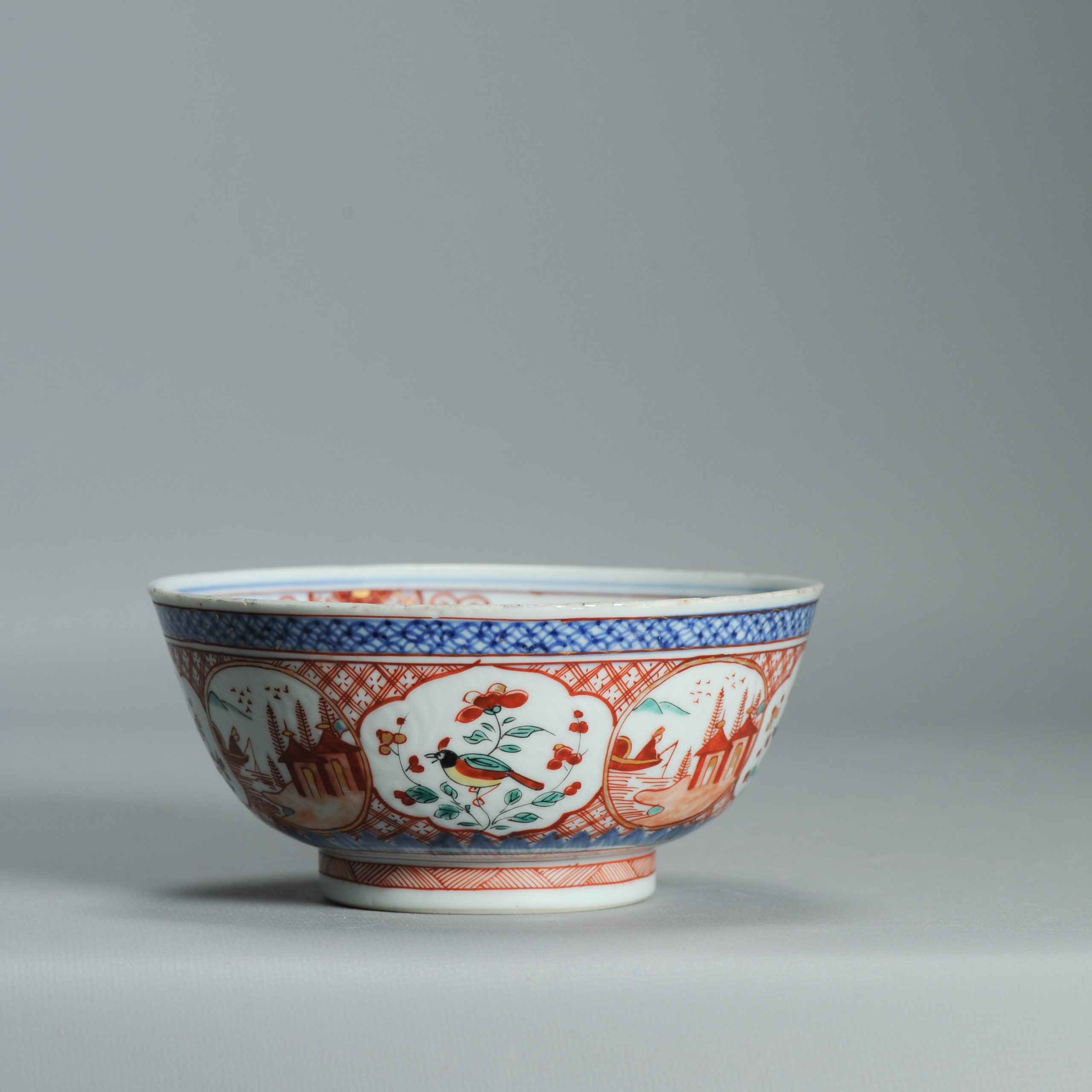 1542 Antique Chinese Porcelain Bowl with a classic design of landscape and Birds - Image 7