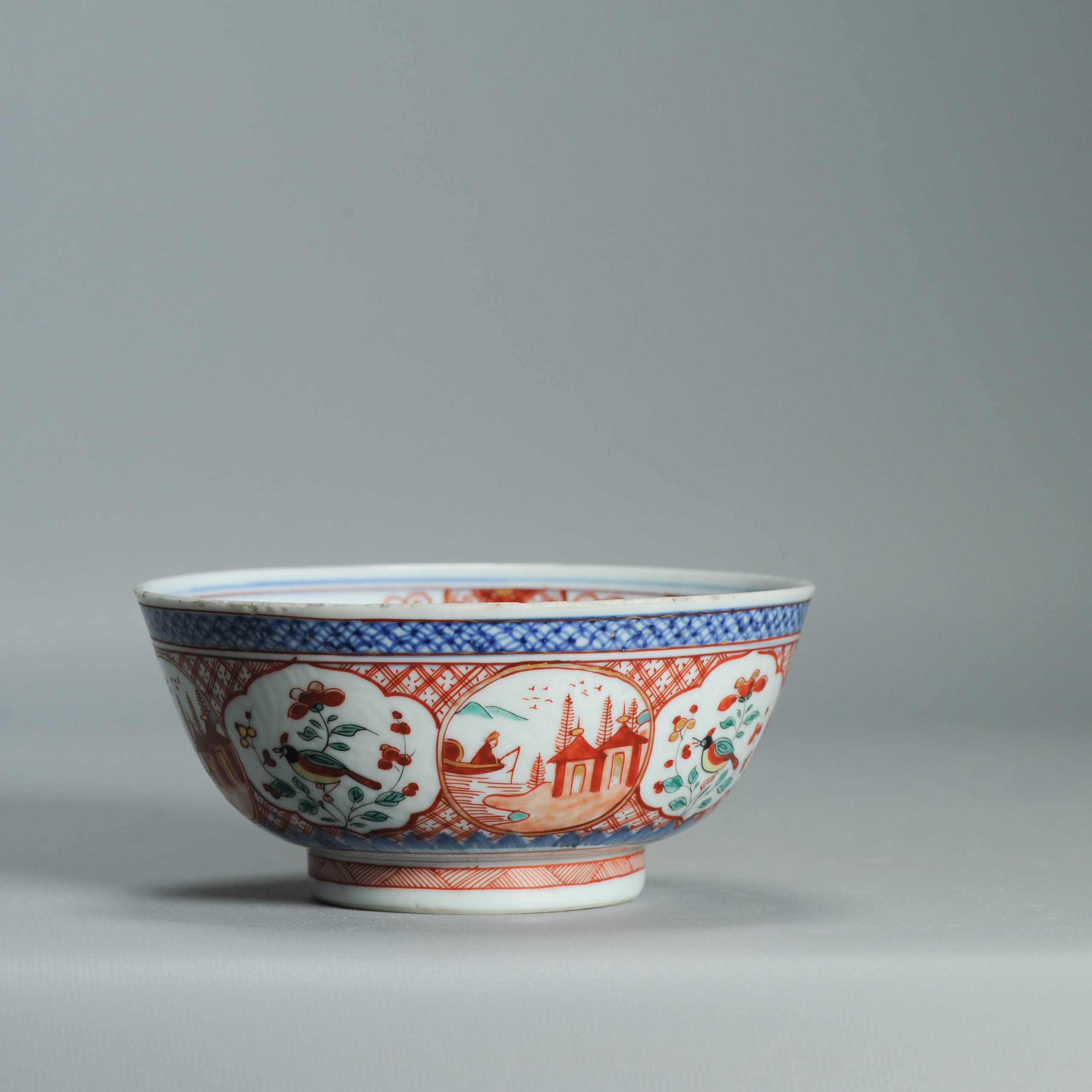 1542 Antique Chinese Porcelain Bowl with a classic design of landscape and Birds - Image 6