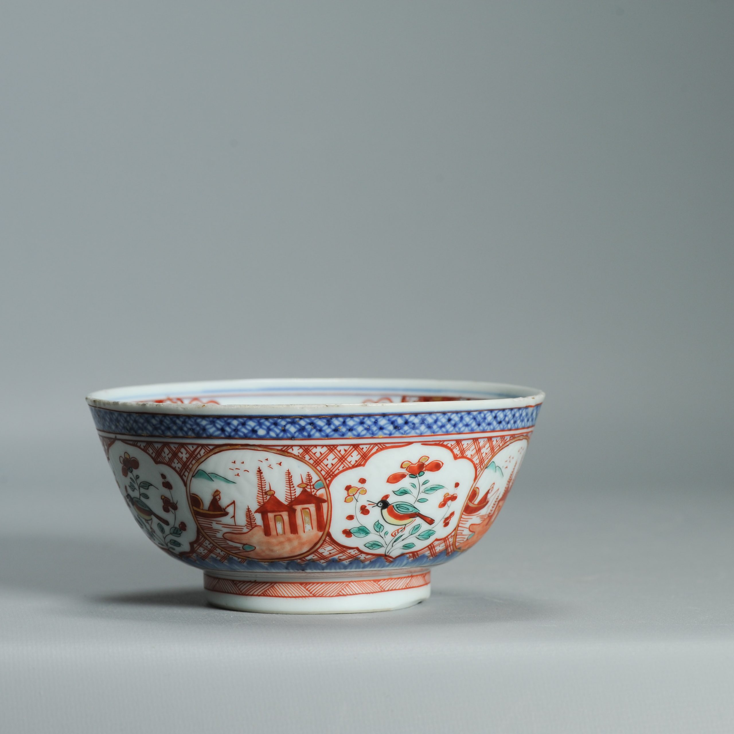 1542 Antique Chinese Porcelain Bowl with a classic design of landscape and Birds - Image 5