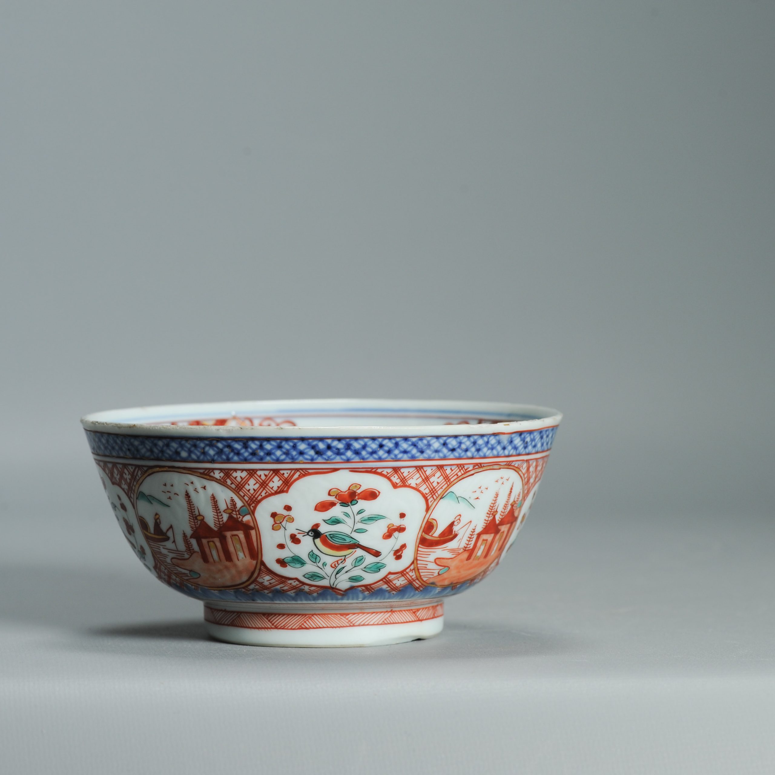 1542 Antique Chinese Porcelain Bowl with a classic design of landscape and Birds - Image 4