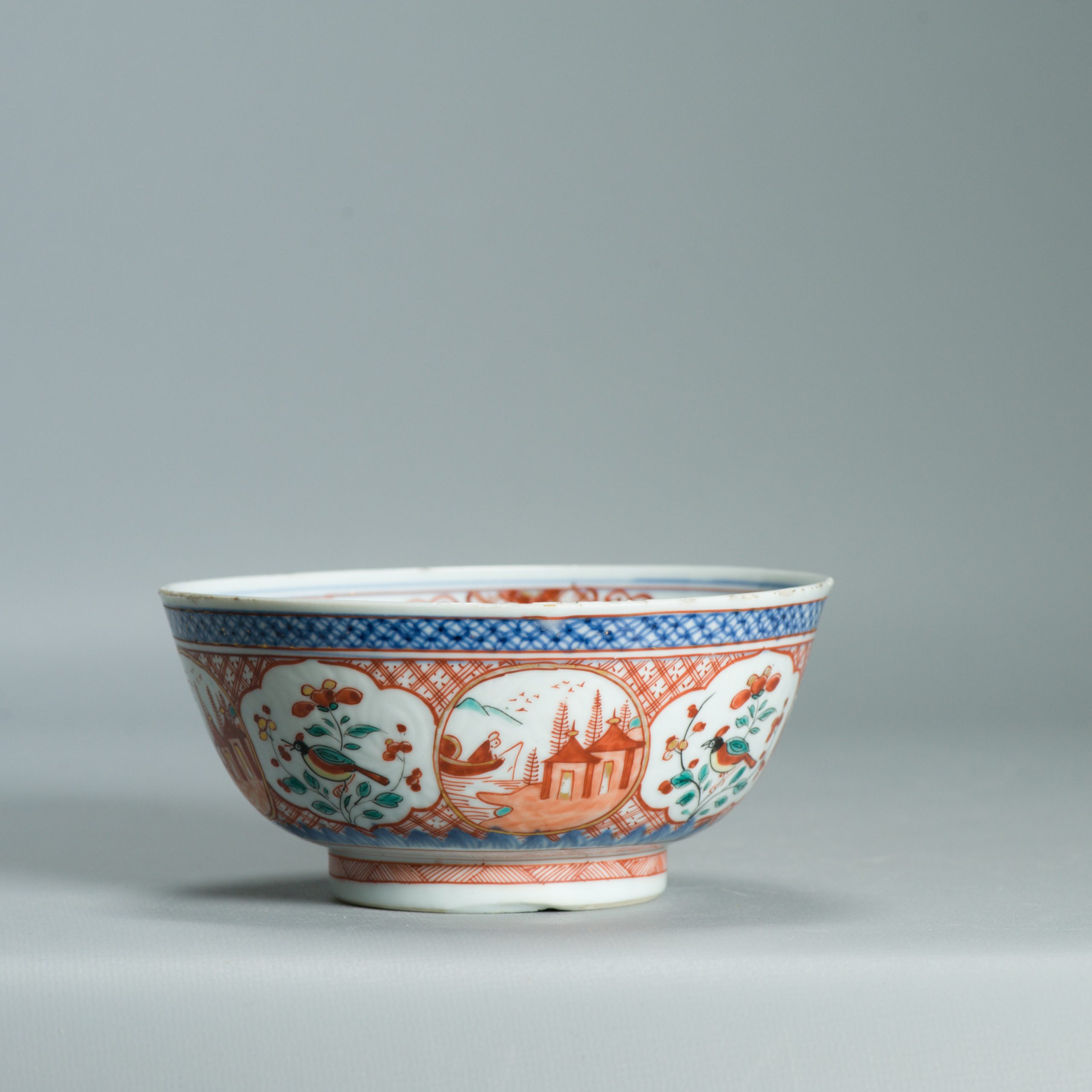 1542 Antique Chinese Porcelain Bowl with a classic design of landscape and Birds - Image 3