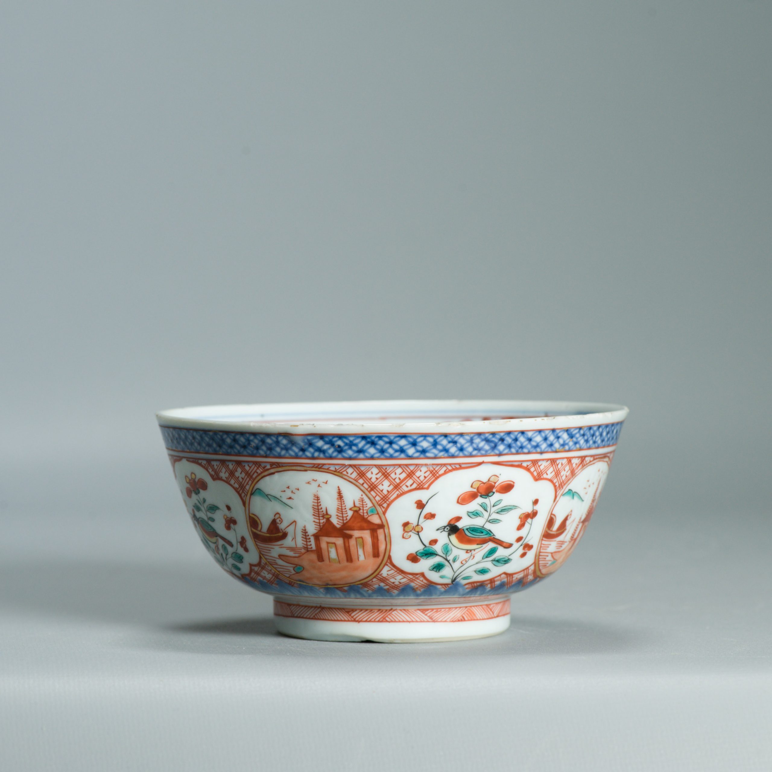 1542 Antique Chinese Porcelain Bowl with a classic design of landscape and Birds - Image 18