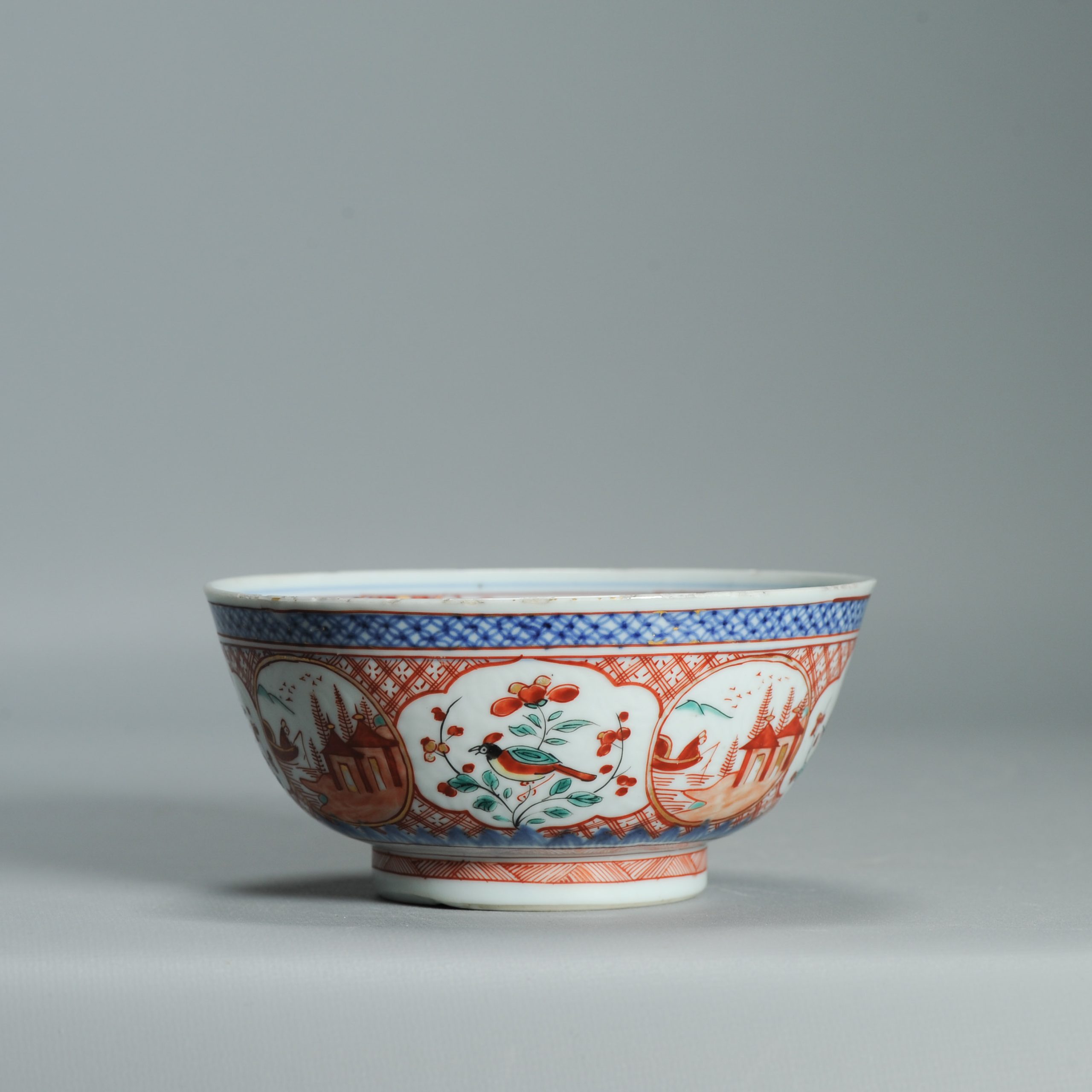 1542 Antique Chinese Porcelain Bowl with a classic design of landscape and Birds - Image 17