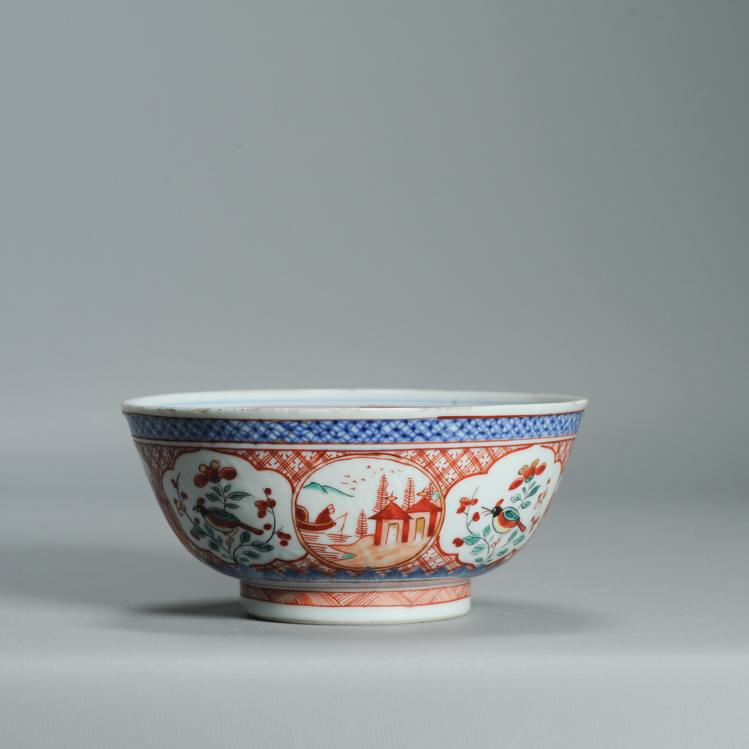 1542 Antique Chinese Porcelain Bowl with a classic design of landscape and Birds - Image 16