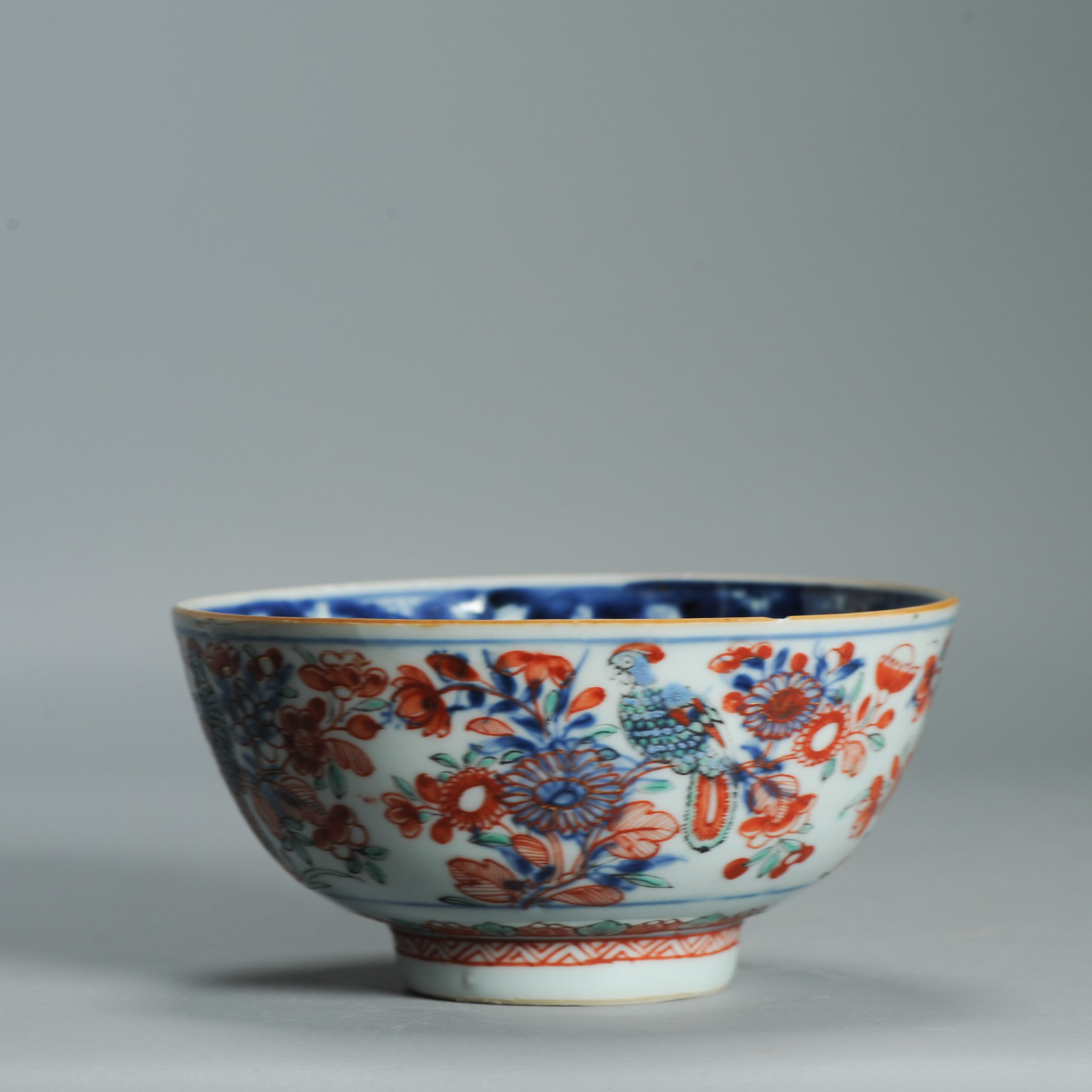 1544 Antique Chinese Porcelain Bowl with a Chinese design of parrots - Image 13