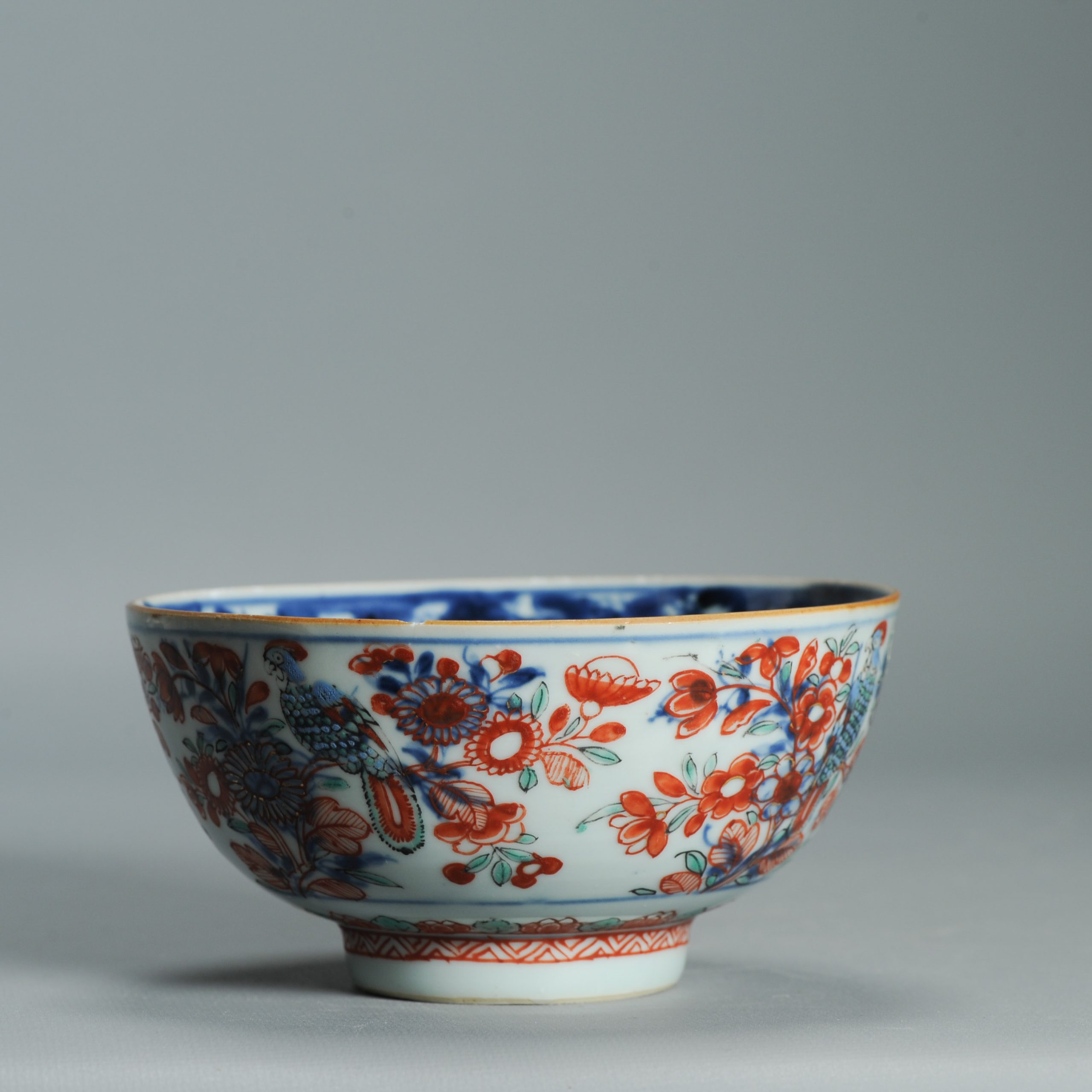1544 Antique Chinese Porcelain Bowl with a Chinese design of parrots - Image 12