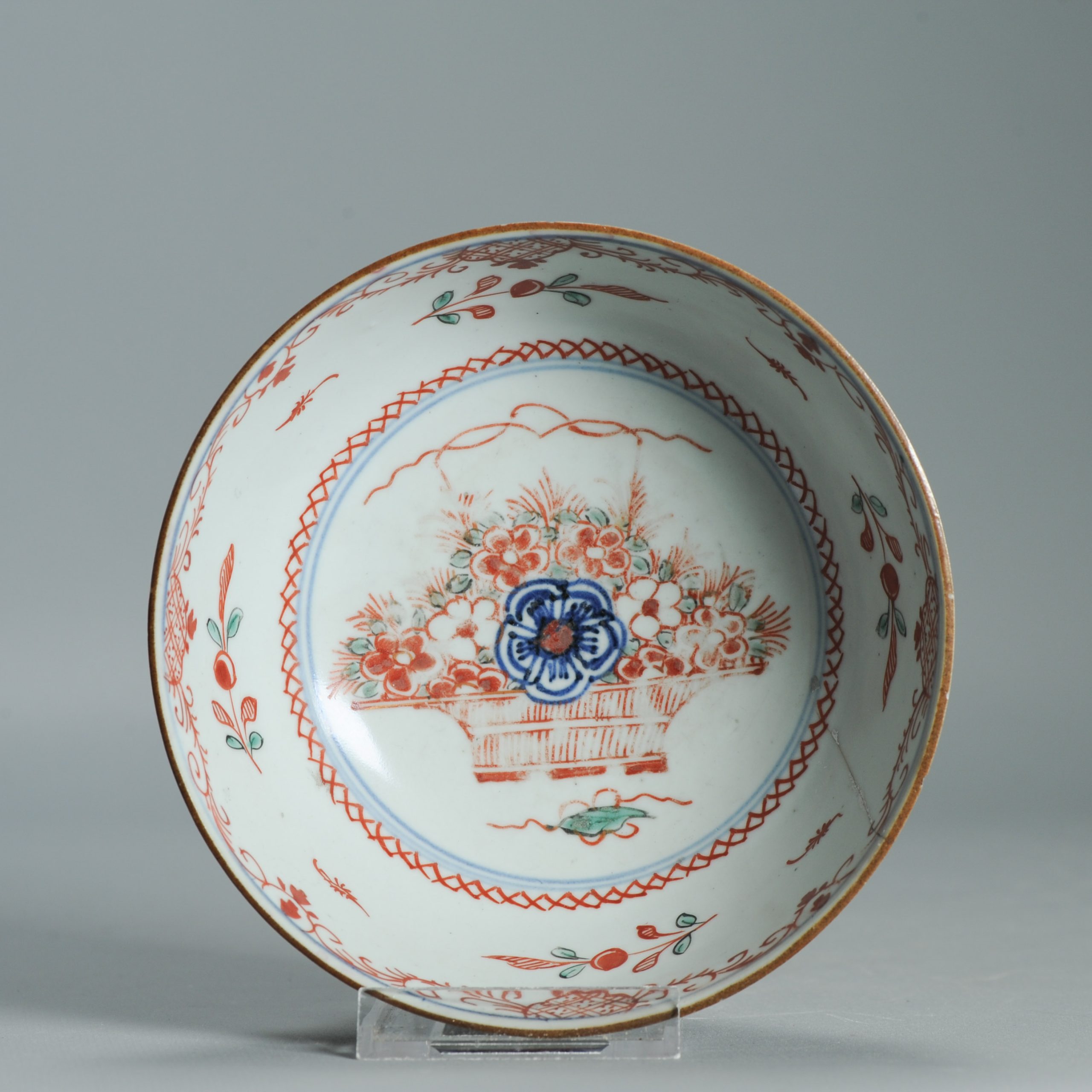 1545 Antique Chinese Porcelain Bowl with a Chinese design of flowers - Image 13