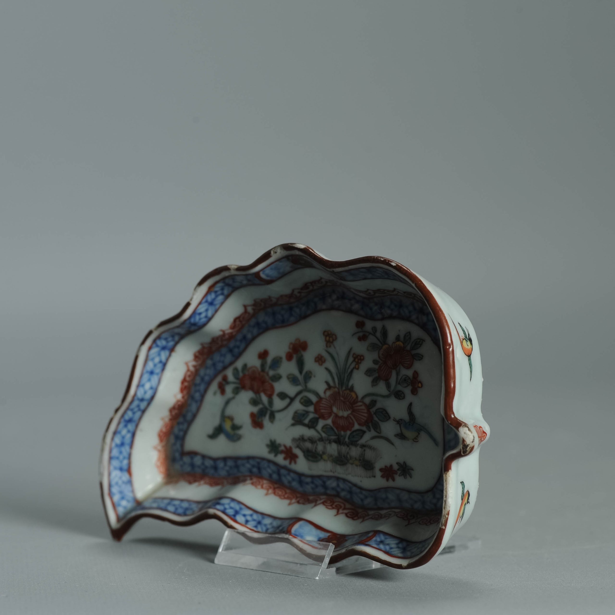 1553 Antique Chinese Porcelain Leaf Dish with Kakiemon Redecoration - Image 16