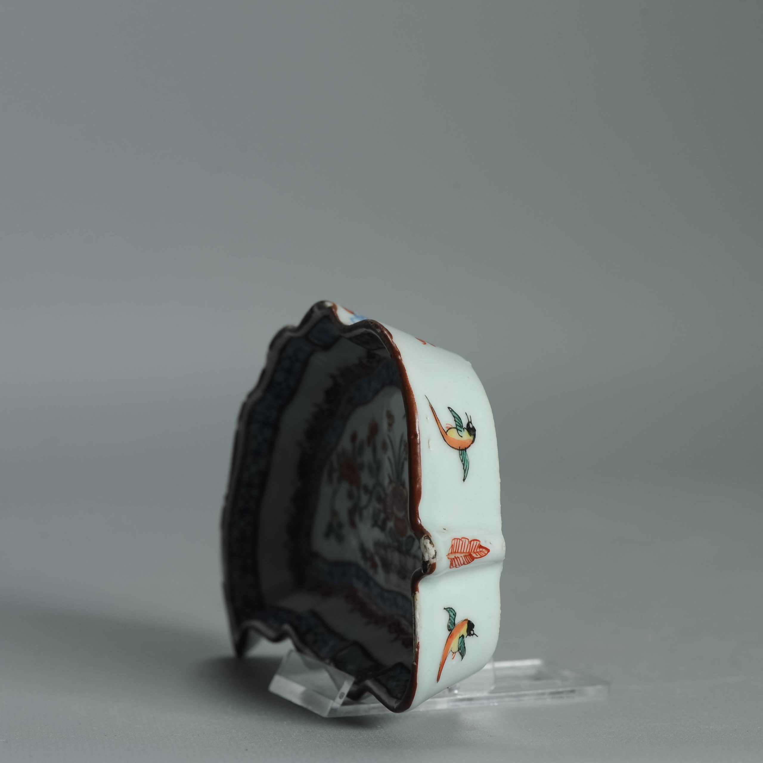 1553 Antique Chinese Porcelain Leaf Dish with Kakiemon Redecoration - Image 15