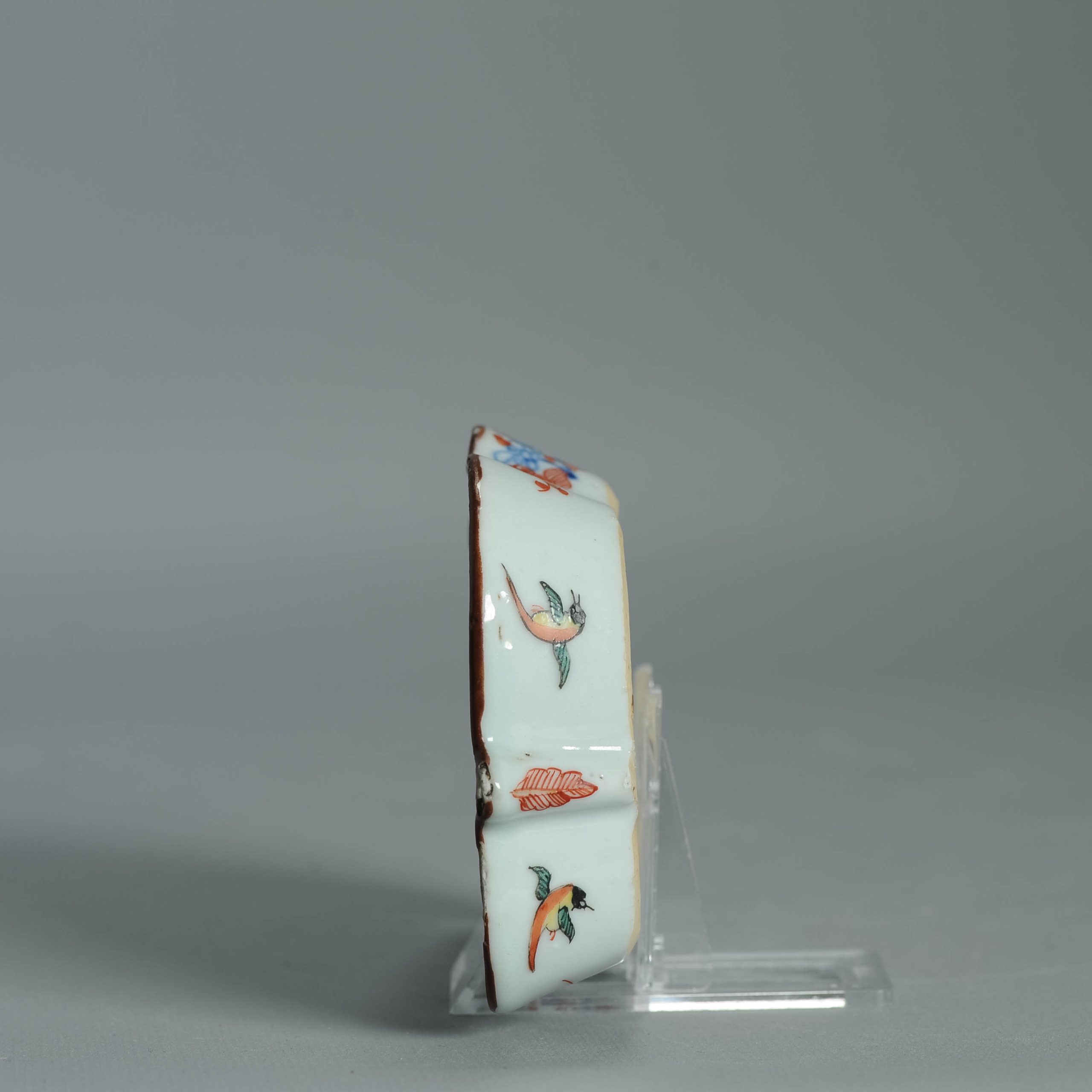 1553 Antique Chinese Porcelain Leaf Dish with Kakiemon Redecoration - Image 14