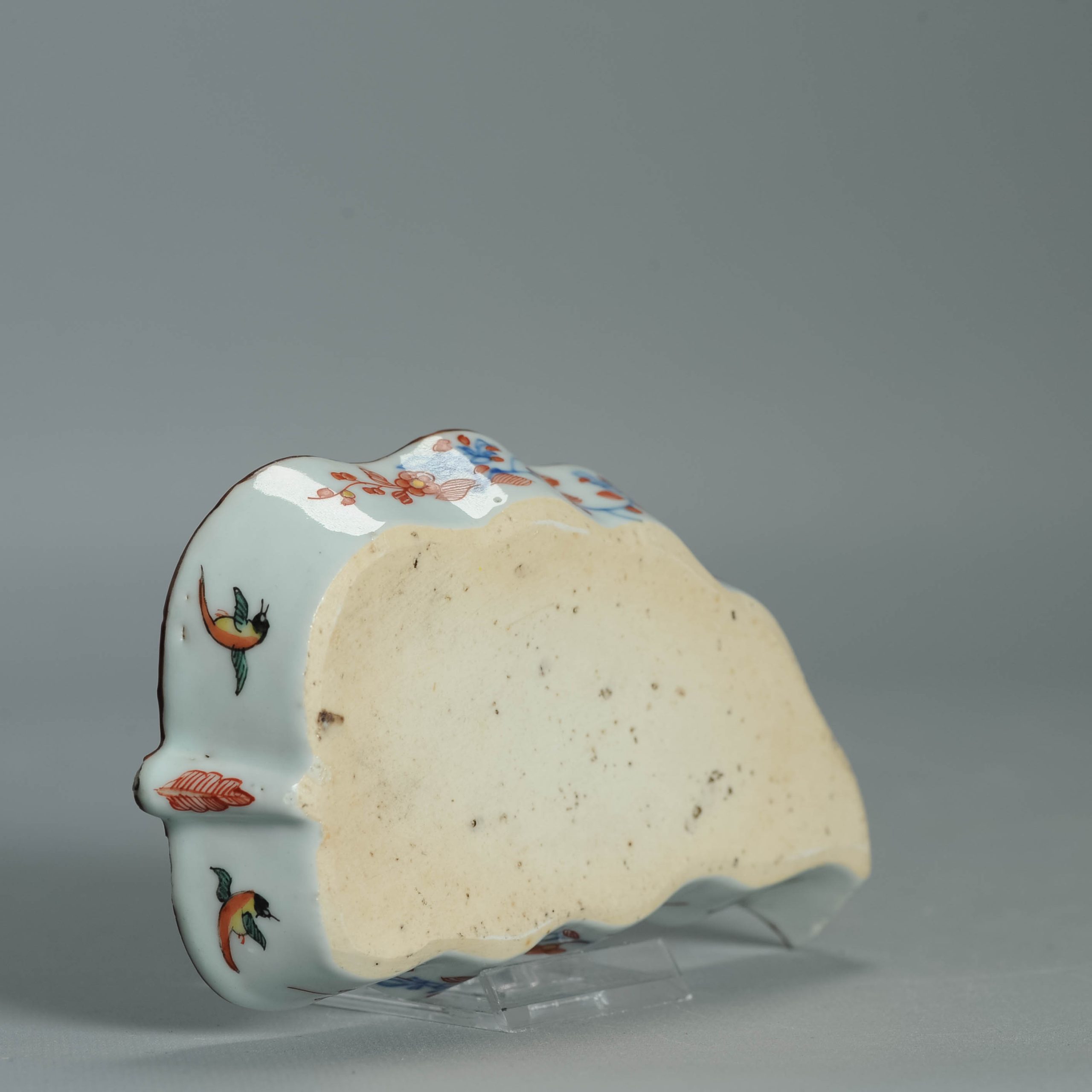 1553 Antique Chinese Porcelain Leaf Dish with Kakiemon Redecoration - Image 13