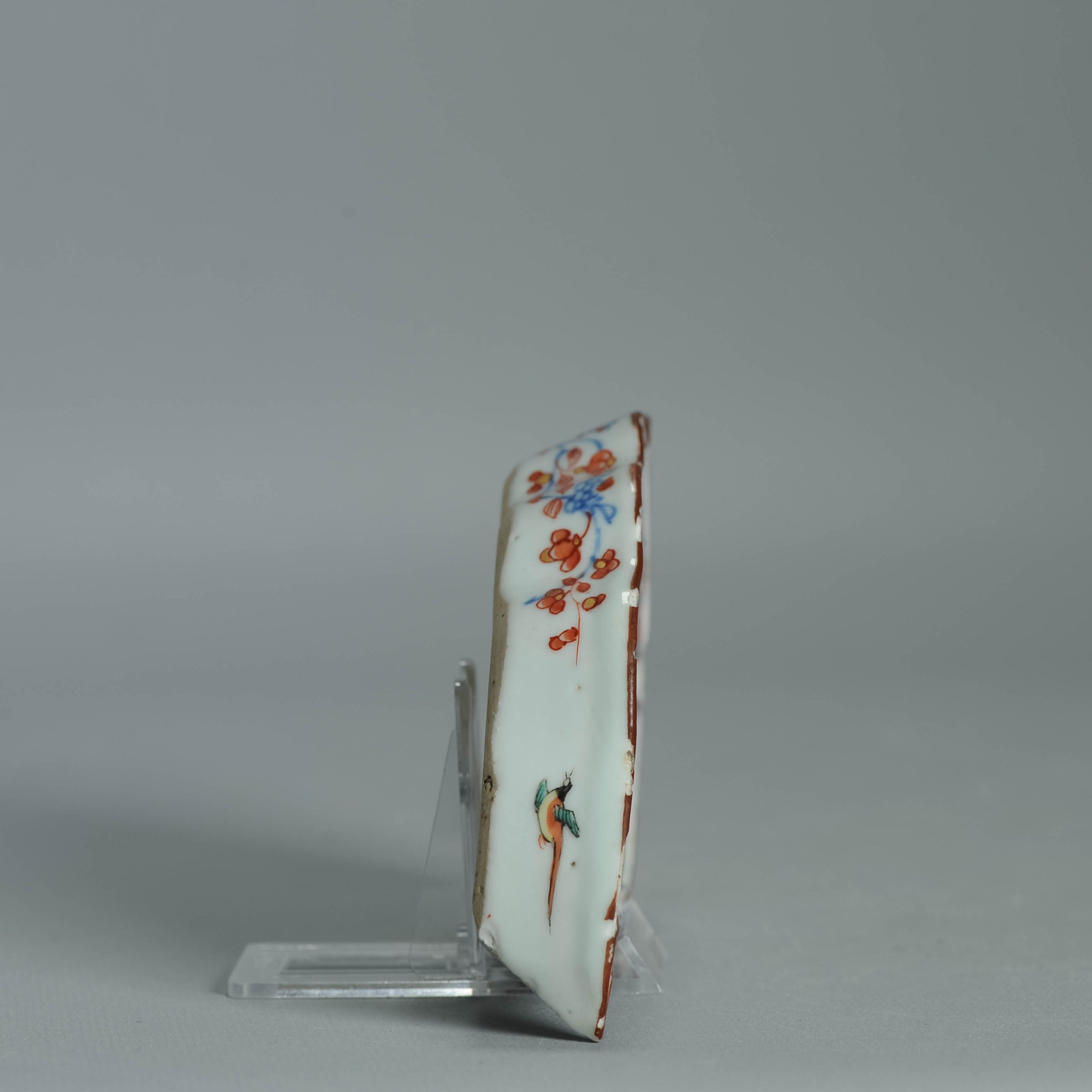 1553 Antique Chinese Porcelain Leaf Dish with Kakiemon Redecoration - Image 8