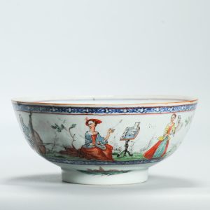 1557 Antique Chinese porcelain Large and very rare European Decorated Bowl with Music Party