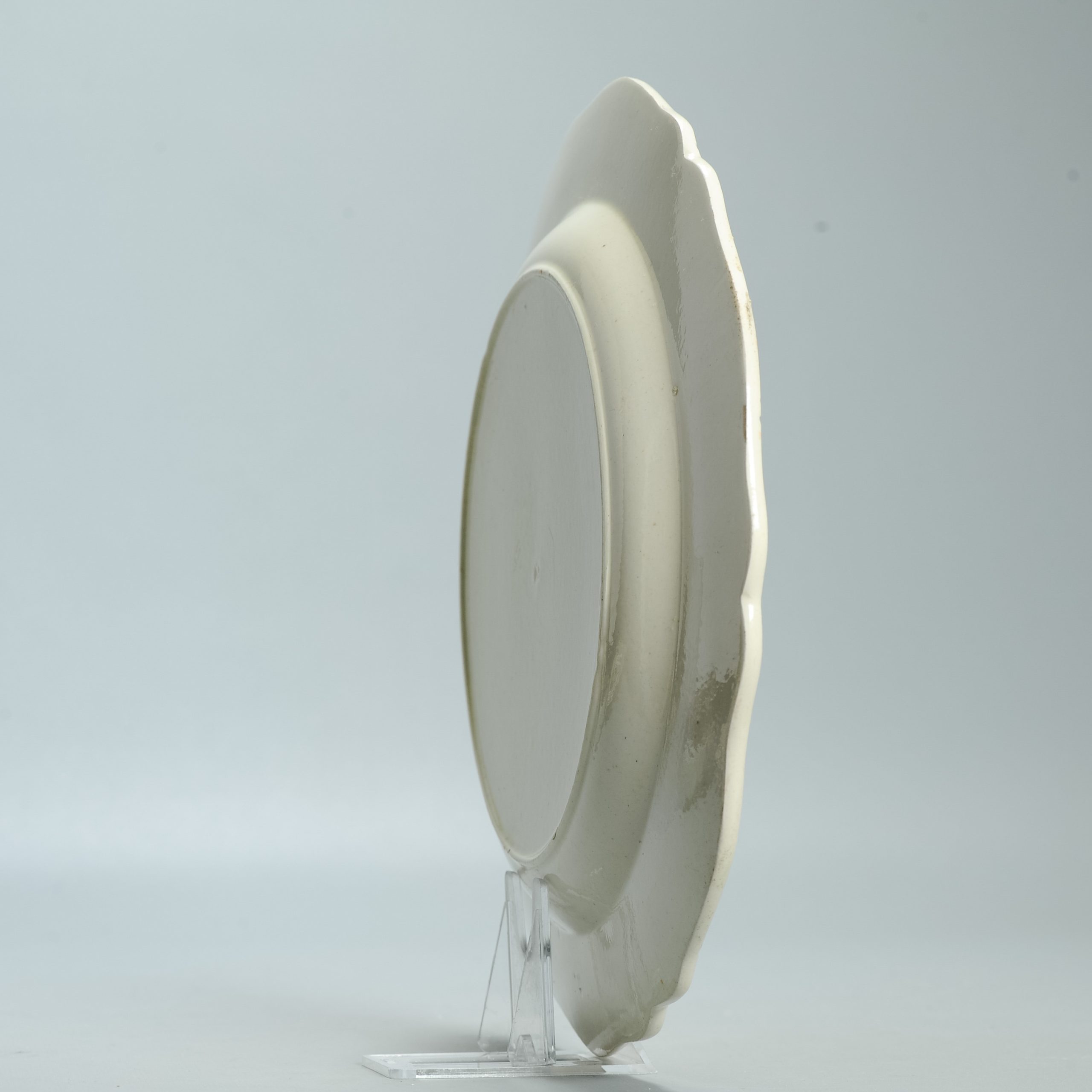 1560 Antique English Creamware Dish Decorated in Holland "Het Huewelijk" - Image 6