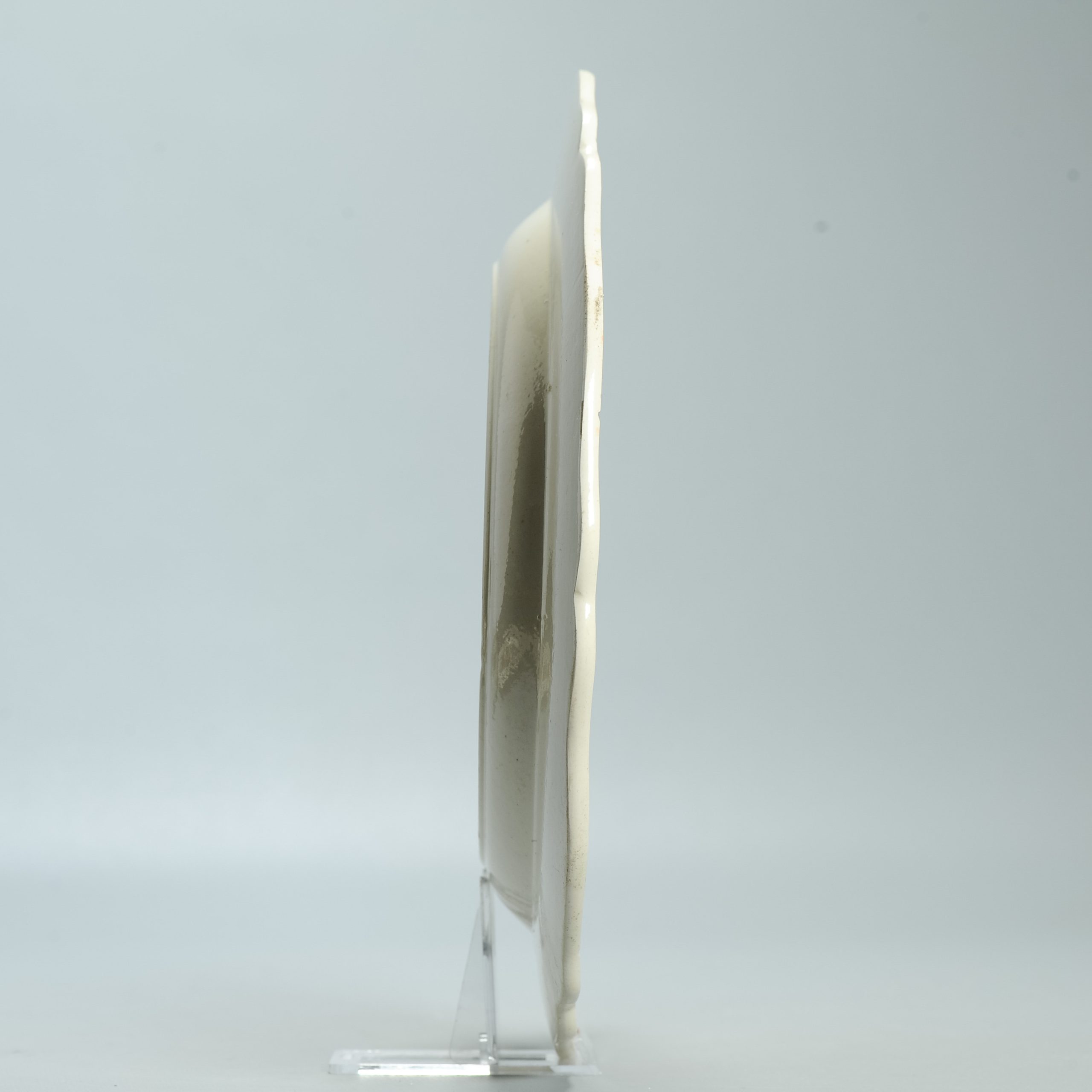 1560 Antique English Creamware Dish Decorated in Holland "Het Huewelijk" - Image 5