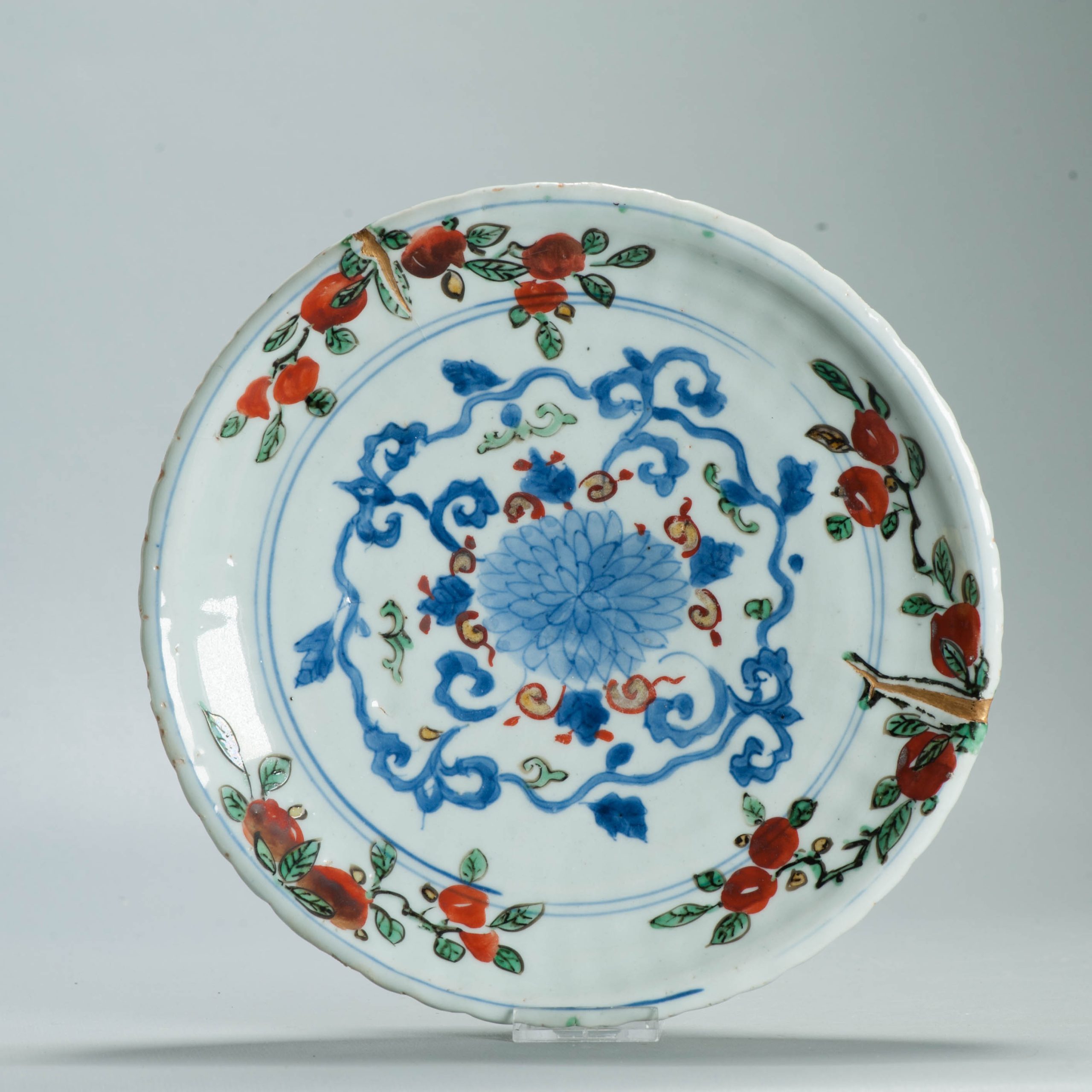 1585 Antique Ming Period  Dish With Landscape KoAkae Kosometsuke Style Chinese China