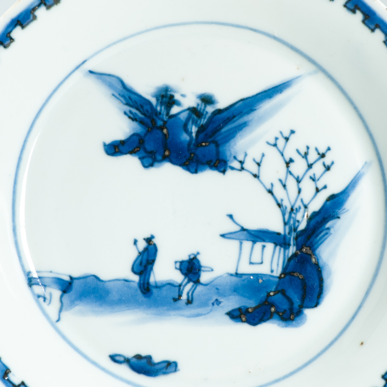 1588 Antique Ming Period Landscape Dish With Landscape Kosometsuke Style Chinese China - Image 6