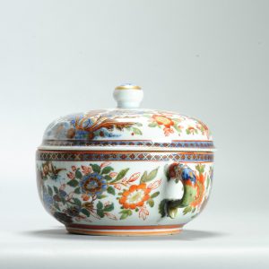 1590 Antique Blue and White 1750s Tureen with ca 1800 English Regency / George the IV 19th c redecoration