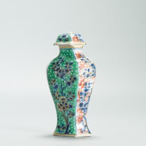 1591 Antique Blue and White 1700s Vase with ca 1800 English Regency / George the IV 19th c redecoration