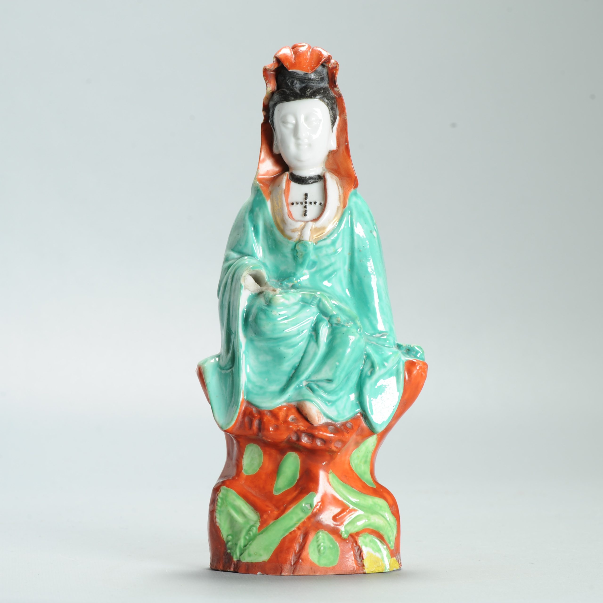 1629 Antique 17th c White Dehua Statue with ca 1800 English Regency / George the IV 19th c redecoration