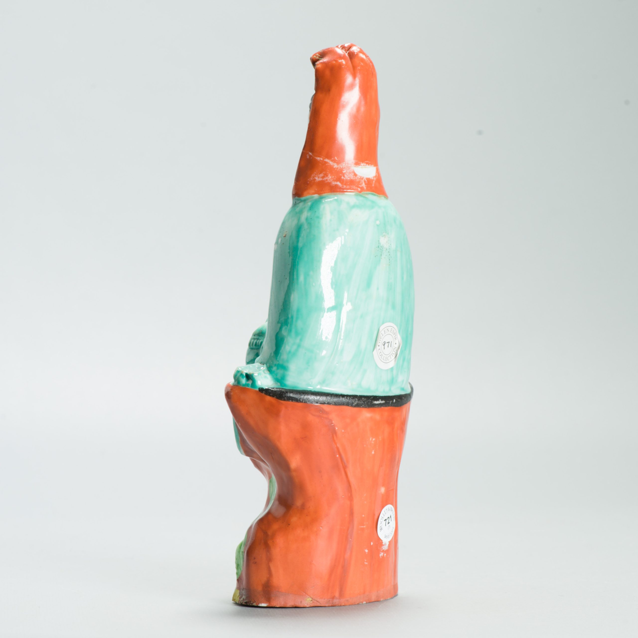 1629 Antique 17th c White Dehua Statue with ca 1800 English Regency / George the IV 19th c redecoration - Image 10