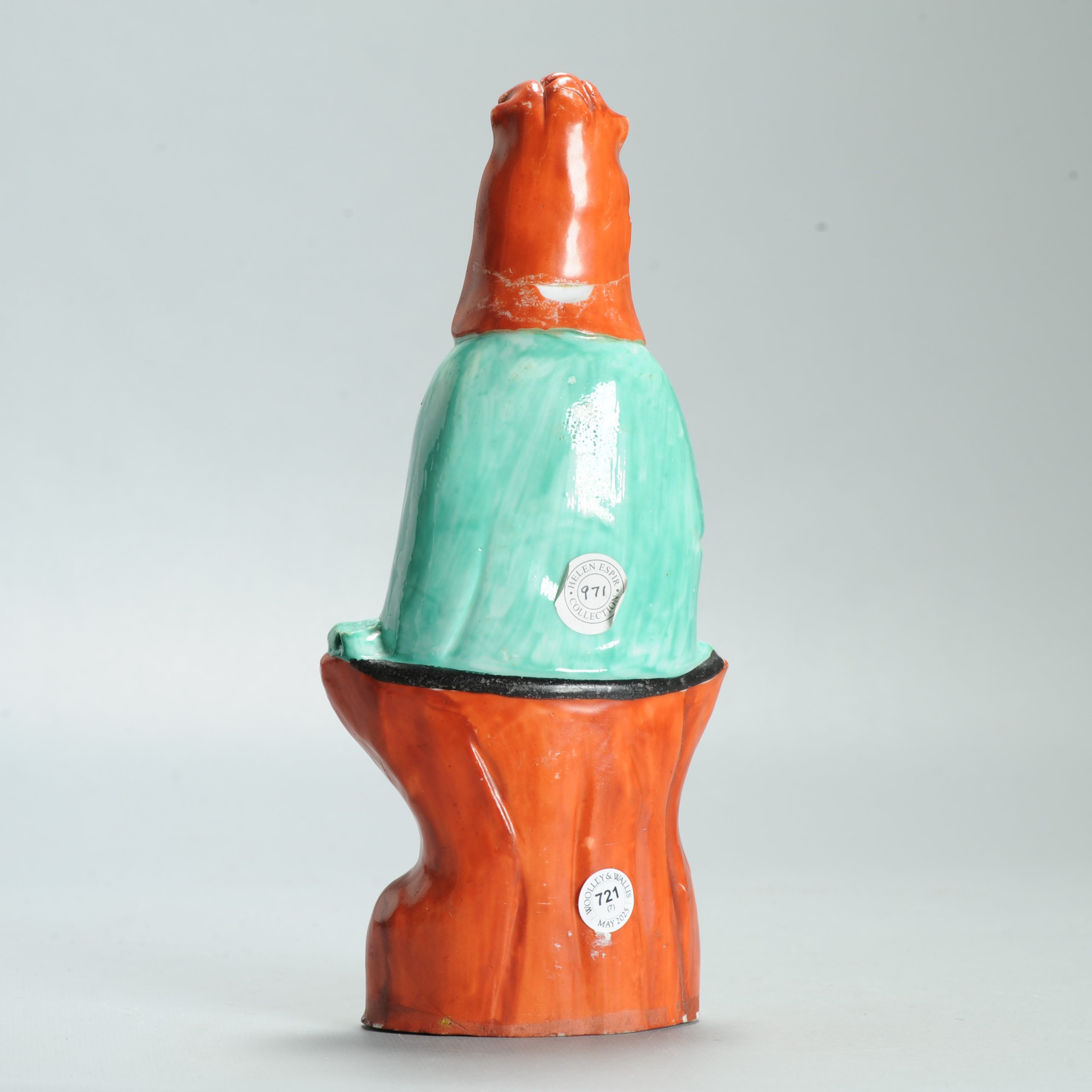 1629 Antique 17th c White Dehua Statue with ca 1800 English Regency / George the IV 19th c redecoration - Image 9