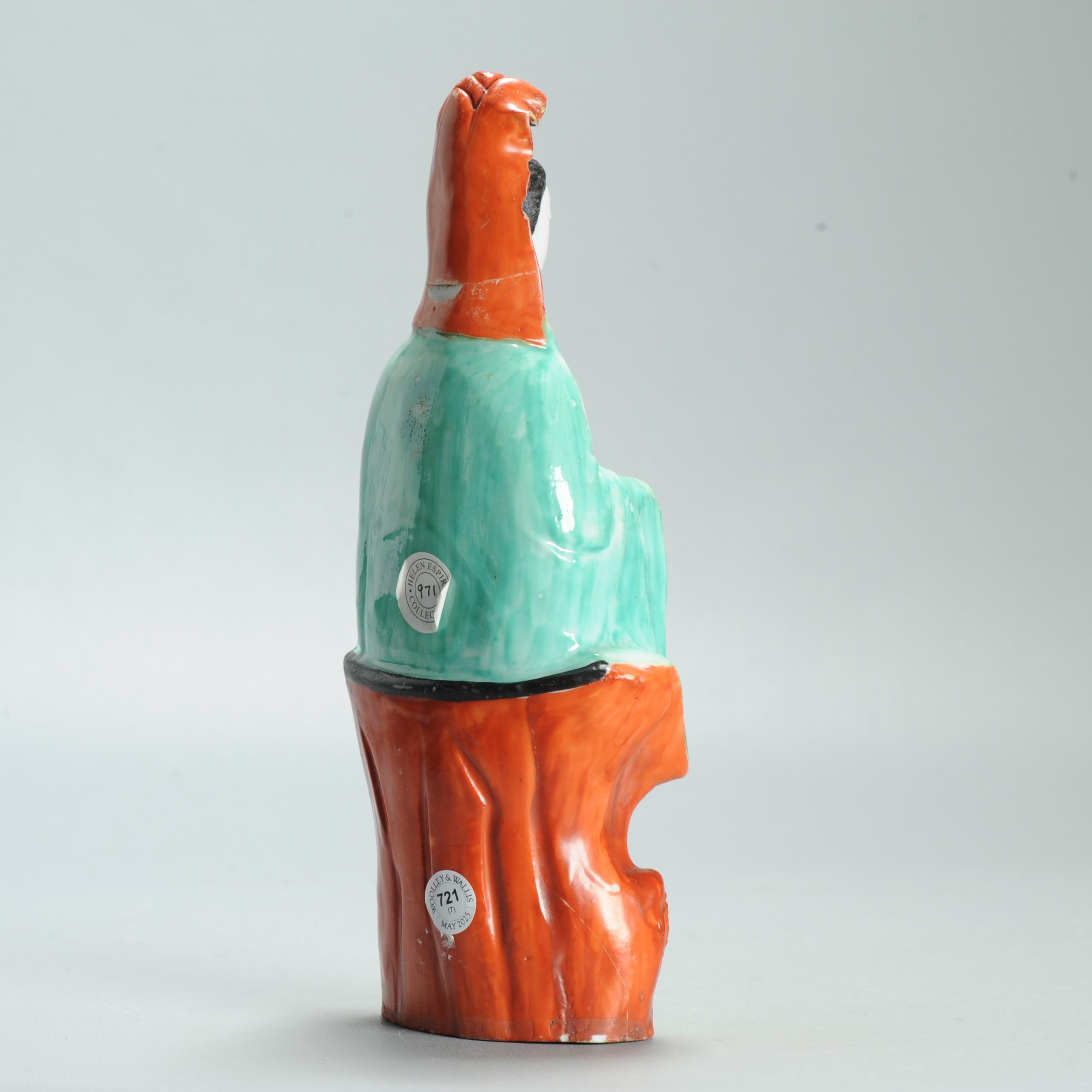 1629 Antique 17th c White Dehua Statue with ca 1800 English Regency / George the IV 19th c redecoration - Image 7