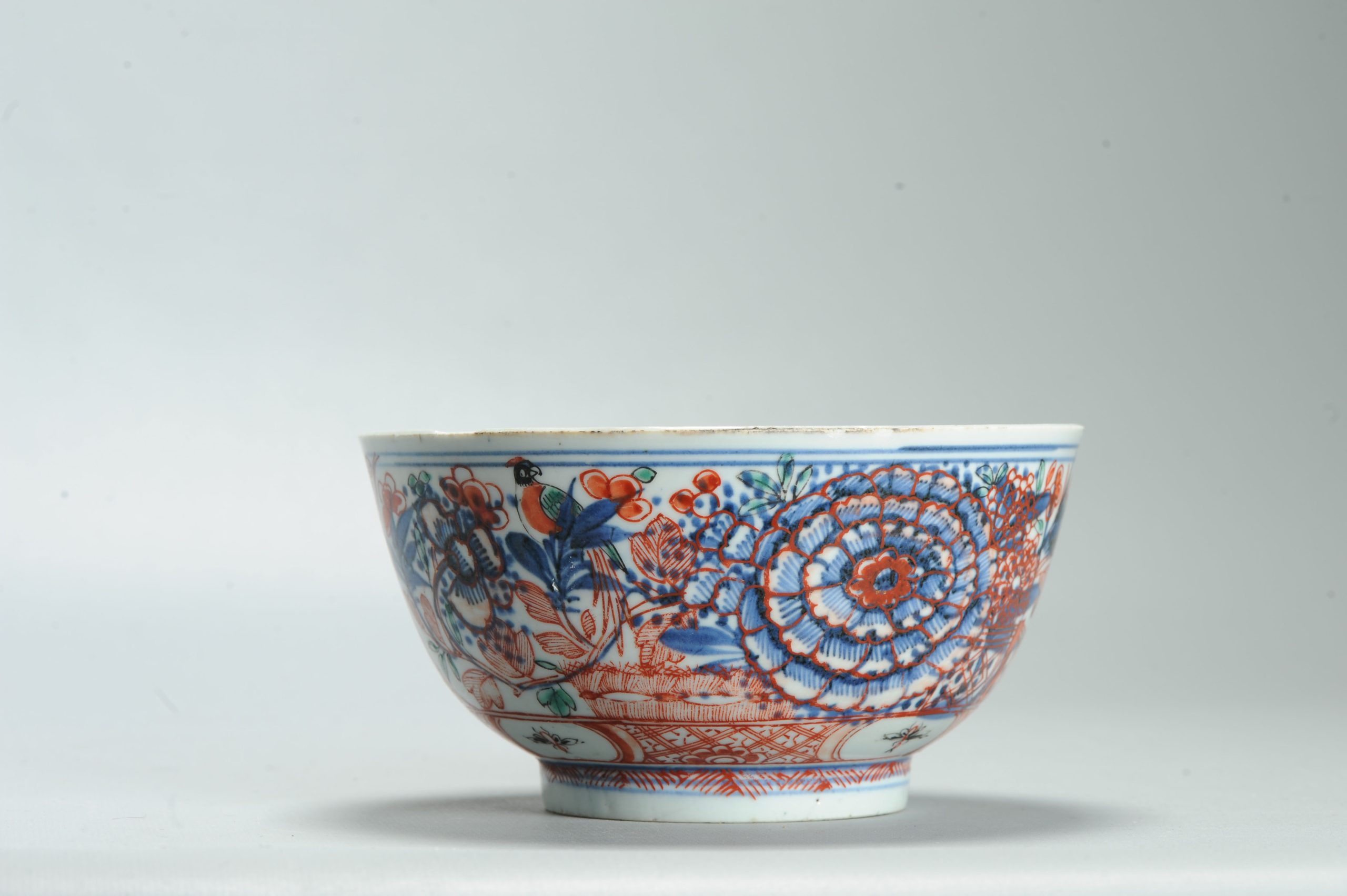 1635 Antique Chinese Porcelain Blue and white Bowl with Figural Redecoration - Image 8