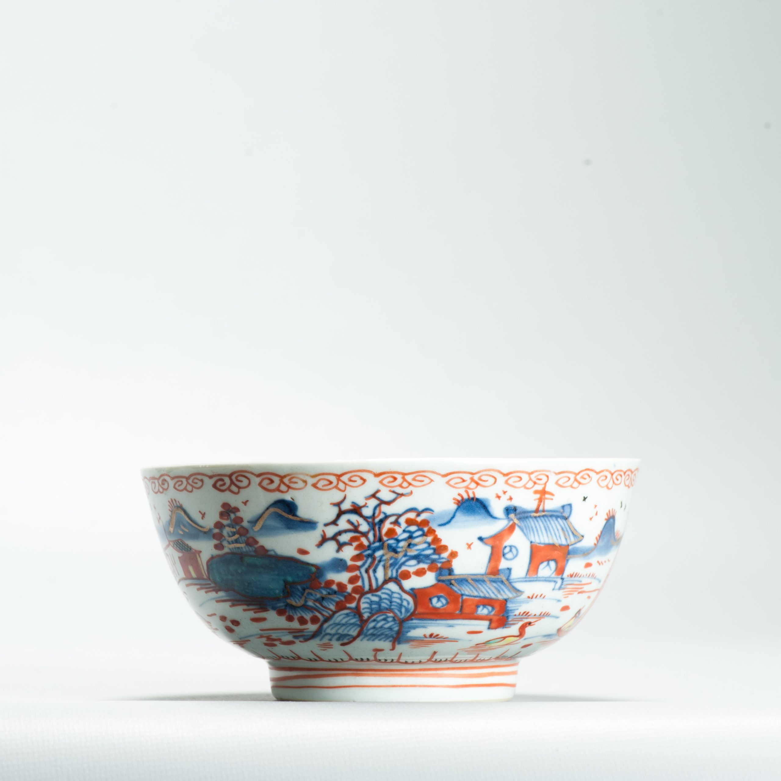 1648 A Very Rare Amsterdam Bont Bowl with a pencilled redecoration with Yellow ducks - Image 5