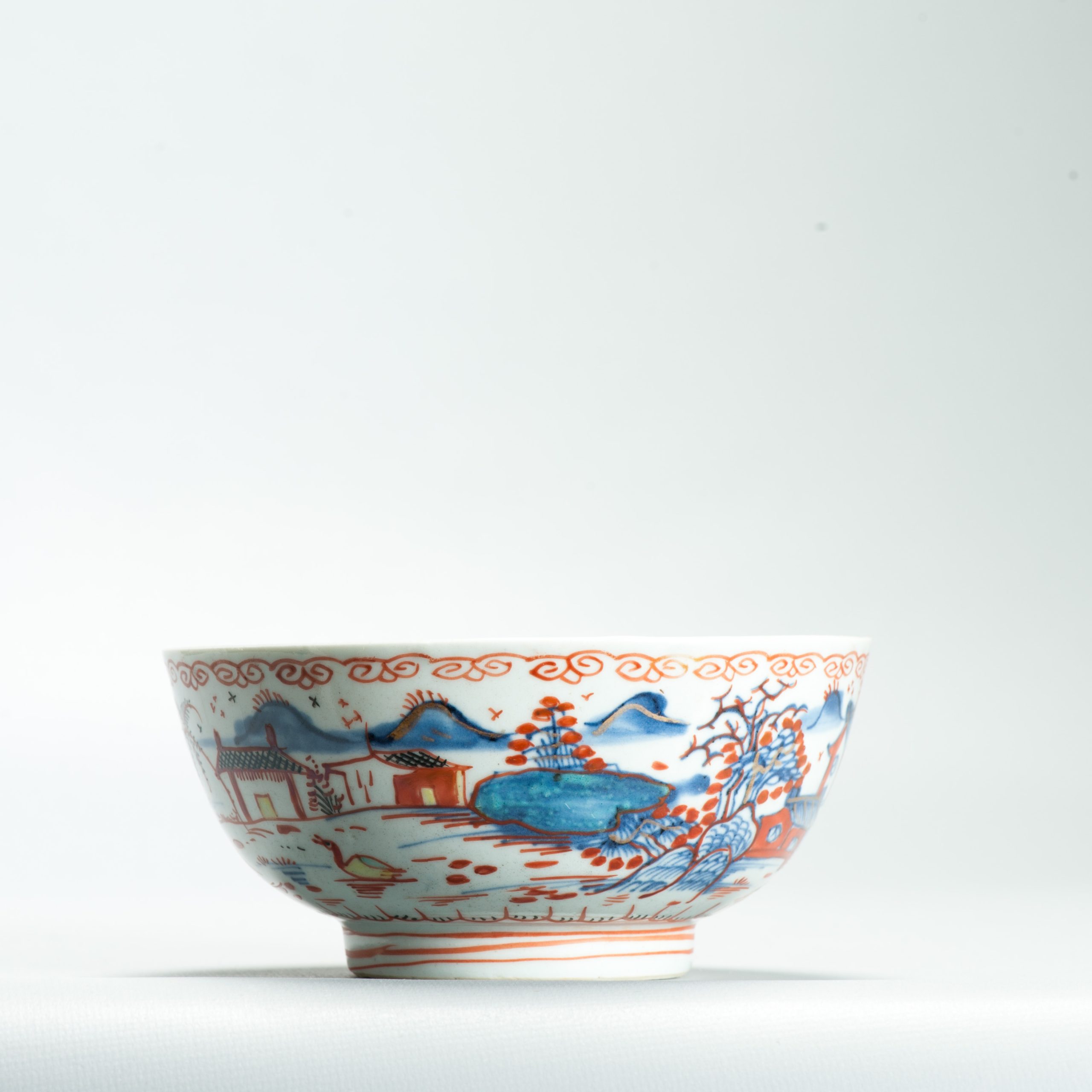 1648 A Very Rare Amsterdam Bont Bowl with a pencilled redecoration with Yellow ducks - Image 10