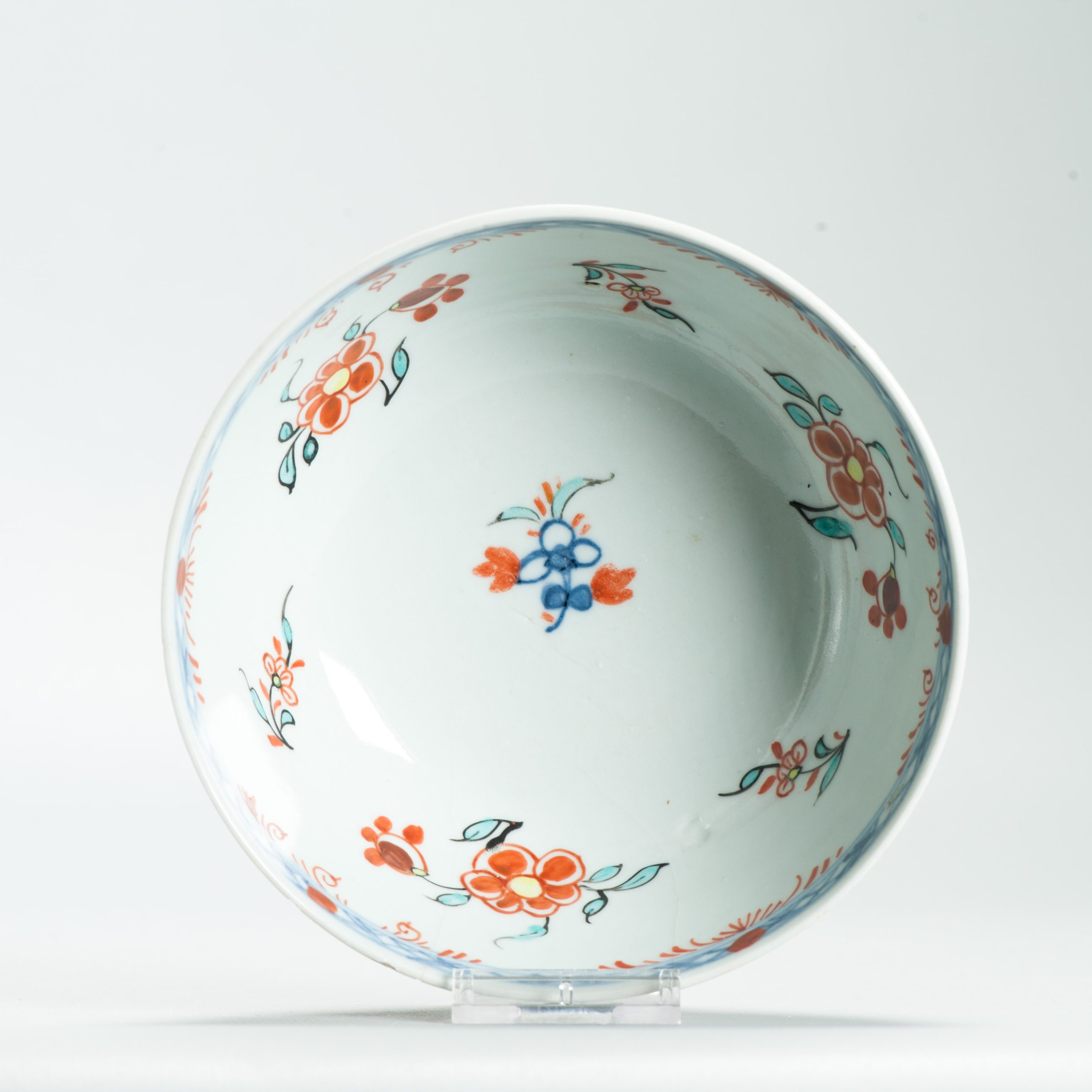 1648 A Very Rare Amsterdam Bont Bowl with a pencilled redecoration with Yellow ducks - Image 8