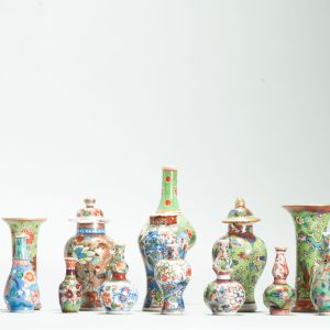 1602-1626 Antique Blue and White kangxi vases with ca 1800 English Regency / George the IV 19th c redecoration