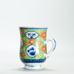 1655 Antique 1750 Qianlong Blue and White jug with ca 1800 English Regency / George the IV 19th c redecoration