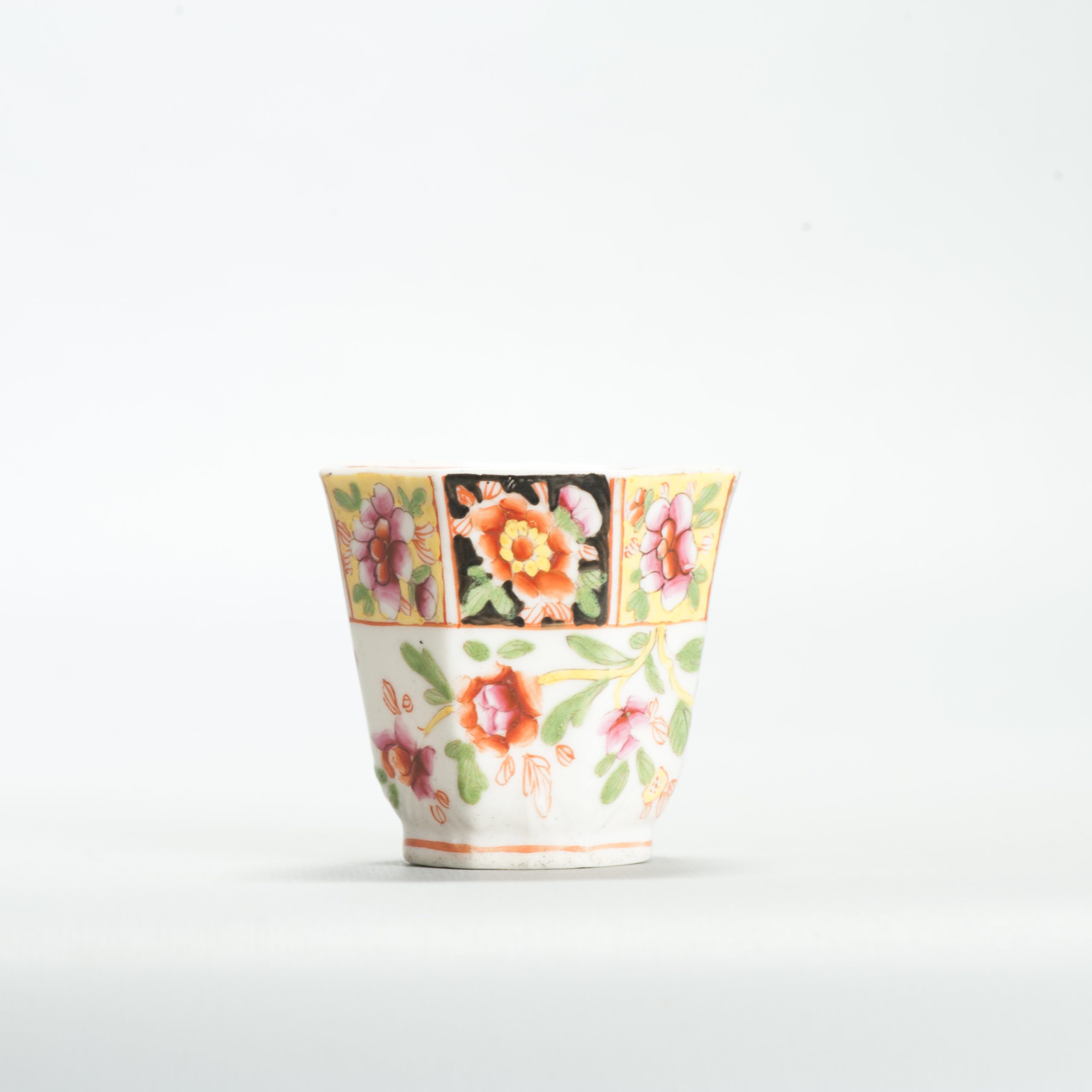 1662 Antique 17th C Chinese Cup Dehua Blanc de Chine  Cup. Redecorated in Europe.