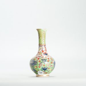 1664 Antique 17th C Chinese Cup Kangxi Softpaste Vase. Redecorated in Europe.