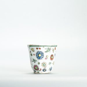 1675 Antique 17th C Chinese Cup Dehua Blanc de Chine  Cup. Redecorated in Europe.