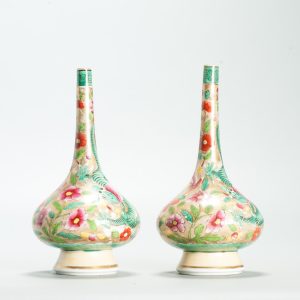 1673 & 1674 Antique Kangxi Porcelain Vase with Dragons. Redecorated in Europe.
