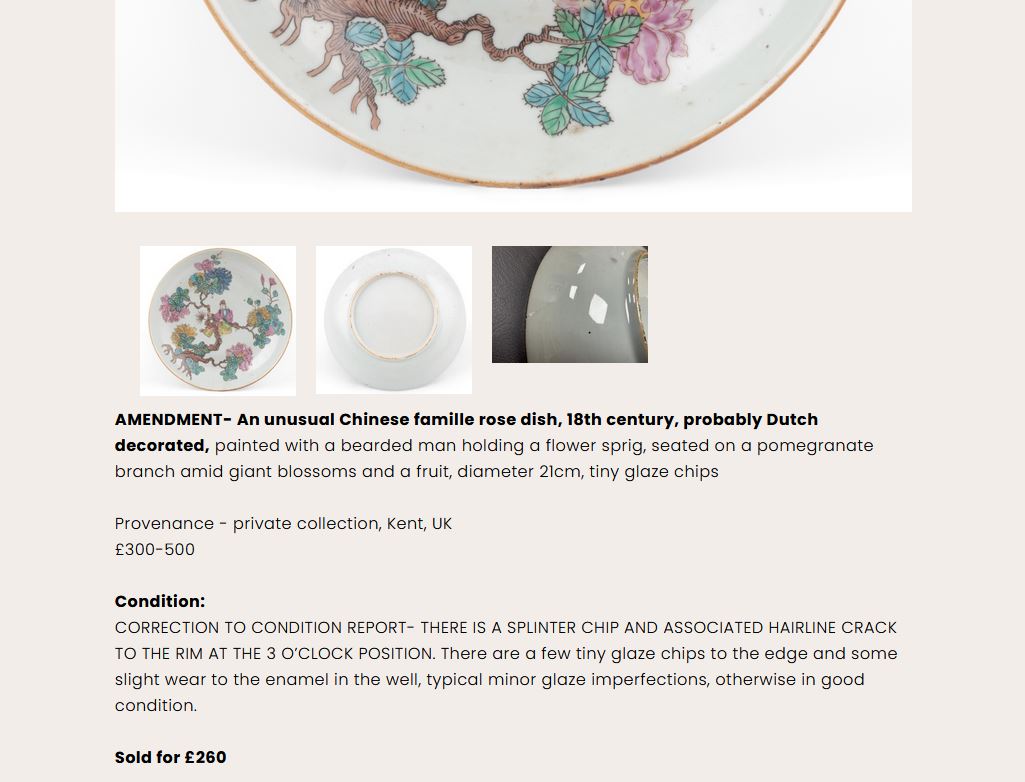 1679 Antique Chinese Porcelain Plate European Decorated With Famille Rose Decoration of Figure and Flowers - Image 12