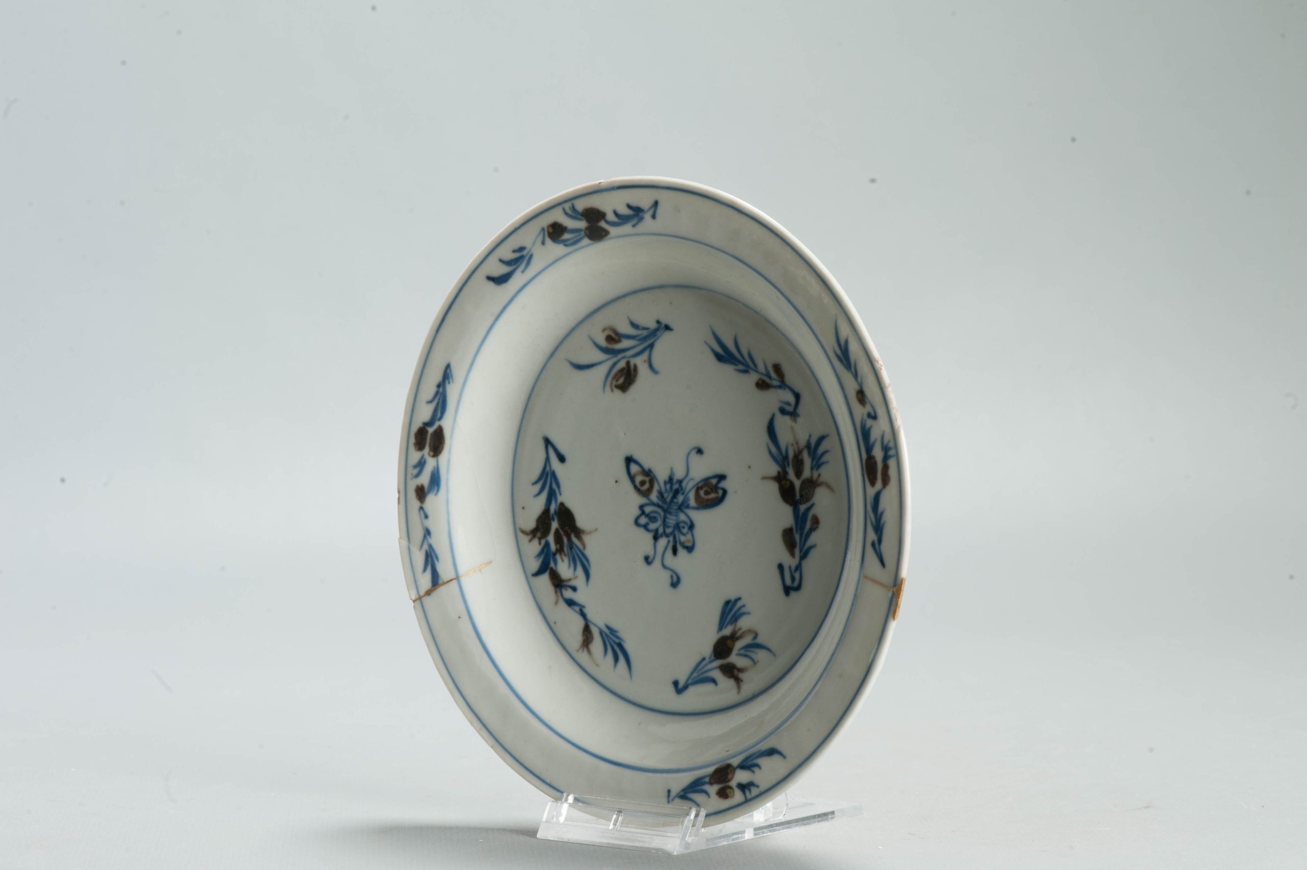 1689 Lovely Late Ming Underglaze Copper Red Kosometsuke / Ko-Akae plate - Image 12