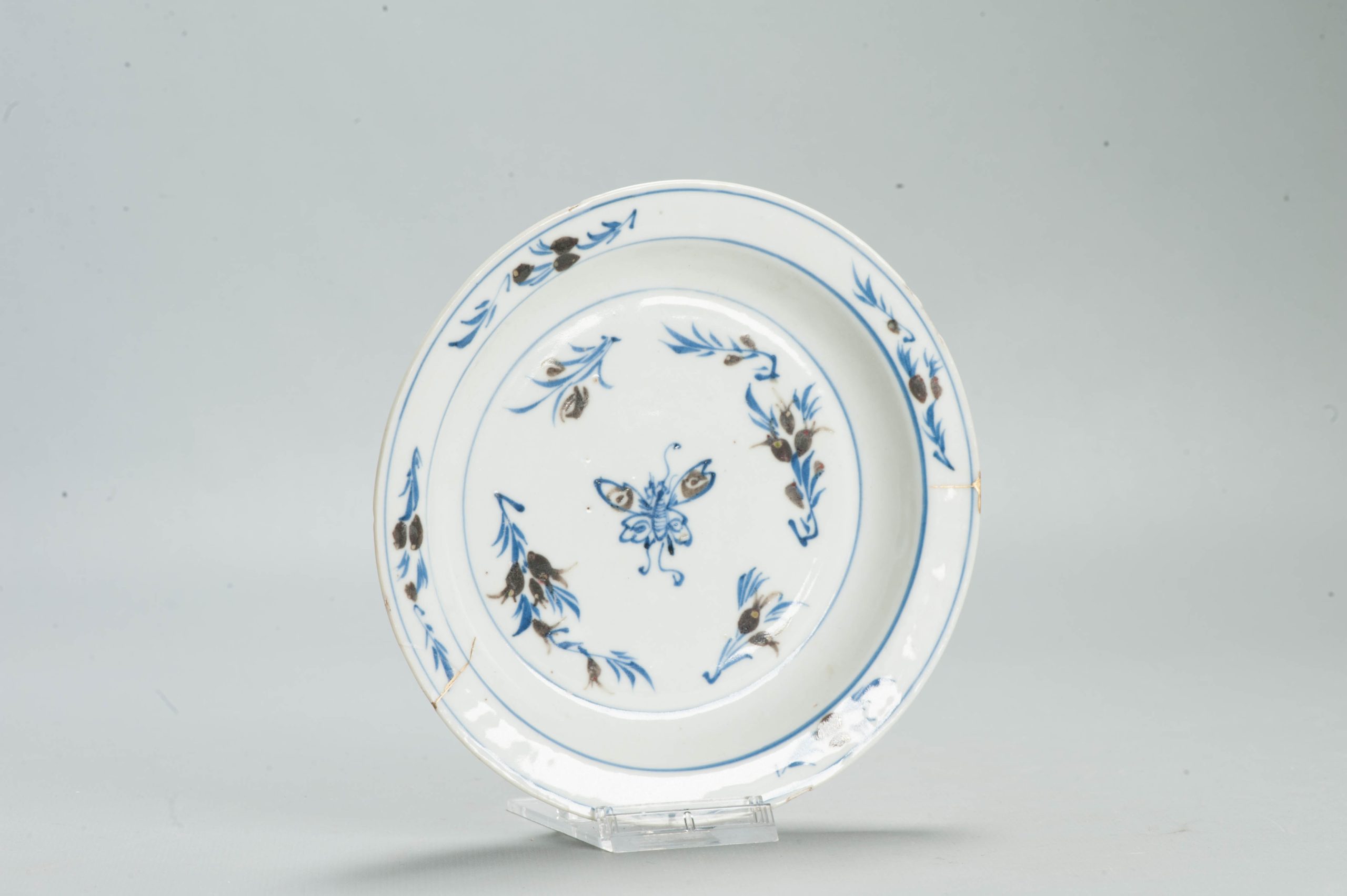 1689 Lovely Late Ming Underglaze Copper Red Kosometsuke / Ko-Akae plate - Image 2