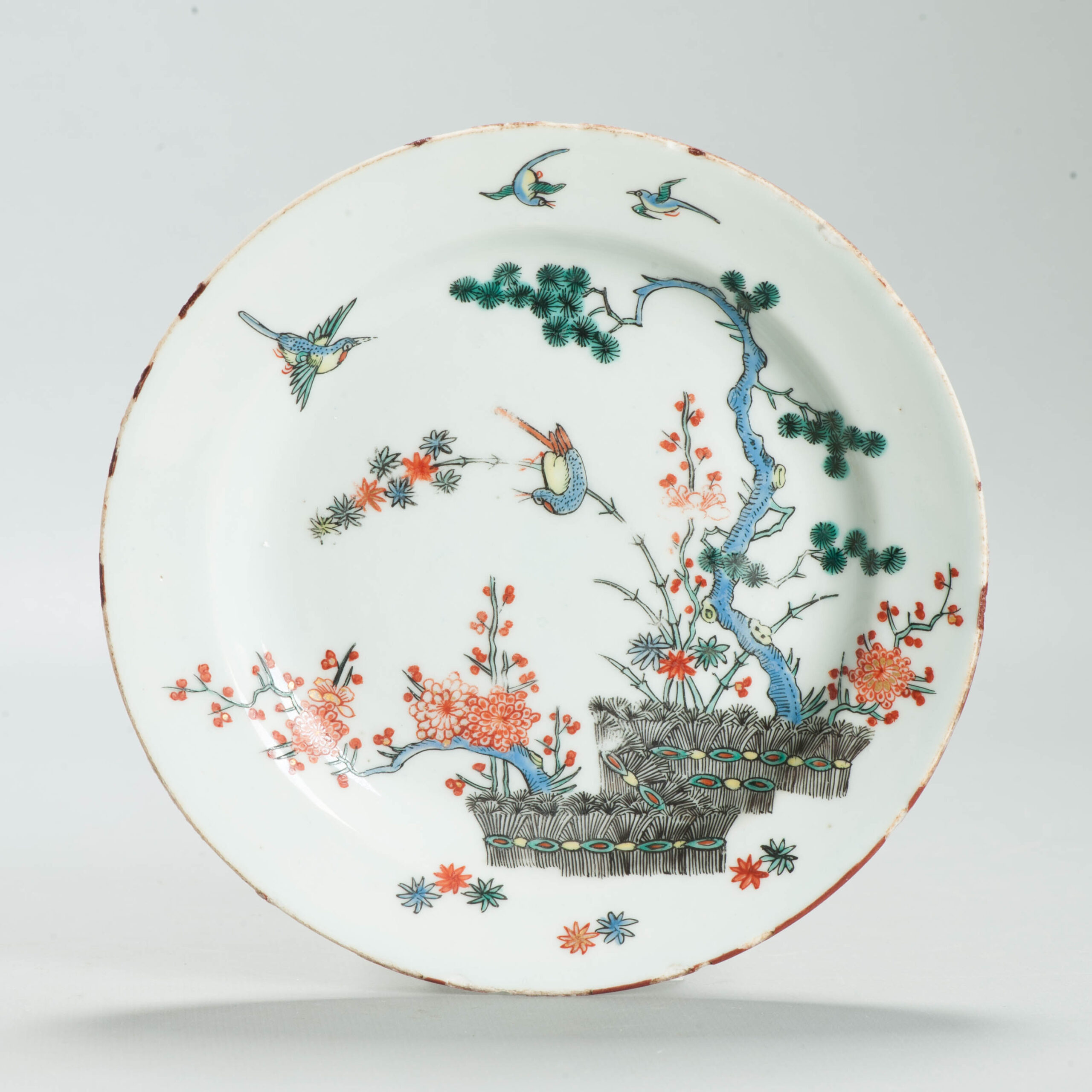 1709 A Very Rare Chinese Porcelain KAkiemon Dish European decoration